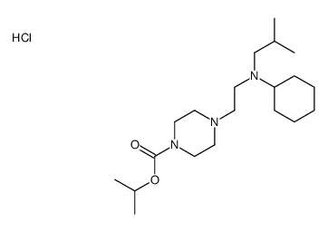 propan-2-yl 4-[2-[cyclohexyl(2-methylpropyl)amino]ethyl]piperazine-1-carboxylate,hydrochloride Structure