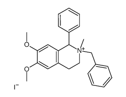 2-Benzyl-6,7-dimethoxy-2-methyl-1-phenyl-1,2,3,4-tetrahydro-isoquinolinium; iodide结构式