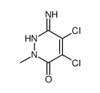 6-amino-4,5-dichloro-2-methylpyridazin-3-one Structure