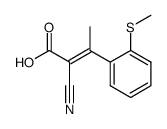 2-cyano-3-(2-(methylthio)phenyl)but-2-enoic acid结构式