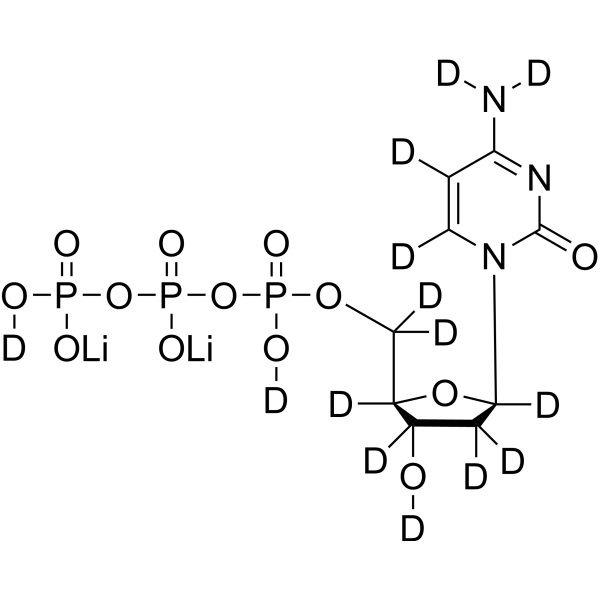 Deoxycytidine triphosphate-d14 dilithium Structure