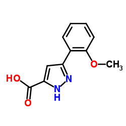 5-(4-Methoxyphenyl)-1H-pyrazole-3-carboxylic acid structure