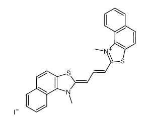 1-methyl-2-[3-(1-methylnaphtho[1,2-d]thiazolin-2-ylidene)propenyl]naphtho[1,2-d]thiazolium iodide结构式