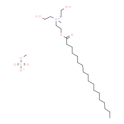 [bis(2-hydroxyethyl)]methyl[2-[(1-oxooctadecyl)oxy]ethyl]ammonium methyl sulphate结构式
