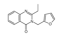 2-ethyl-3-furfuryl-3H-quinazolin-4-one Structure