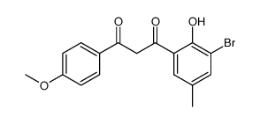 1-(3-bromo-2-hydroxy-5-methyl-phenyl)-3-(4-methoxy-phenyl)-propane-1,3-dione Structure