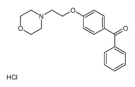 {4-[2-(4-Morpholinyl)ethoxy]phenyl}(phenyl)methanone hydrochlorid e (1:1) Structure