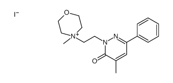 4-methyl-2-[2-(4-methylmorpholin-4-ium-4-yl)ethyl]-6-phenylpyridazin-3-one,iodide Structure
