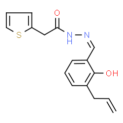 N'-(3-allyl-2-hydroxybenzylidene)-2-(2-thienyl)acetohydrazide Structure