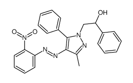 2-[3-methyl-4-[(2-nitrophenyl)diazenyl]-5-phenylpyrazol-1-yl]-1-phenylethanol结构式