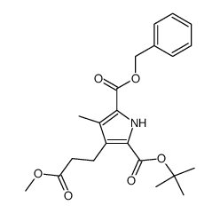 tert-Butyl 5-(Benzyloxycarbonyl)-3-(2'-(methoxycarbonyl)ethyl)-4-methylpyrrole-2-carboxylate Structure