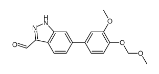 6-(3-methoxy-4-methoxymethoxy-phenyl)-1H-indazole-3-carbaldehyde Structure