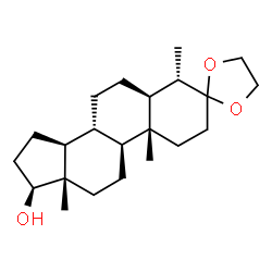 17β-Hydroxy-4α-methyl-5α-androstan-3-one ethylene acetal Structure