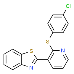 2-(2-[(4-CHLOROPHENYL)SULFANYL]-3-PYRIDINYL)-1,3-BENZOTHIAZOLE结构式