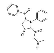 1-(5-Benzoyl-3-oxo-1-phenyl-2-pyrrolidinyl)-1,3-butanedione structure