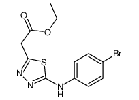 ethyl 2-[5-(4-bromoanilino)-1,3,4-thiadiazol-2-yl]acetate结构式