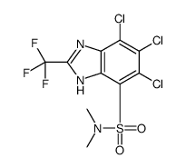 5,6,7-trichloro-N,N-dimethyl-2-(trifluoromethyl)-1H-benzimidazole-4-sulfonamide Structure