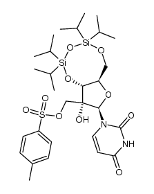 3',5'-O-(tetraisopropyldisiloxane-1,3-diyl)-2'-p-toluenesulfonylmethyleneuridine Structure