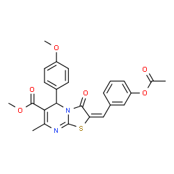 methyl 2-[3-(acetyloxy)benzylidene]-5-(4-methoxyphenyl)-7-methyl-3-oxo-2,3-dihydro-5H-[1,3]thiazolo[3,2-a]pyrimidine-6-carboxylate Structure