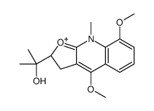 2-[(2R)-4,8-dimethoxy-9-methyl-2,3-dihydrofuro[2,3-b]quinolin-9-ium-2-yl]propan-2-ol Structure