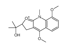 2-[(2R)-4,8-dimethoxy-9-methyl-2,3-dihydrofuro[2,3-b]quinolin-9-ium-2-yl]propan-2-ol结构式