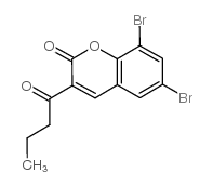 6,8-DIBROMO-3-BUTYRYL-2H-CHROMEN-2-ONE结构式