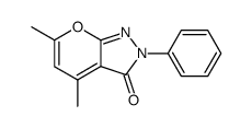 2-phenyl-4,6-dimethylpyrano(2,3-c)pyrazole-3(2H)-one结构式