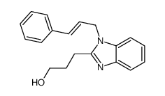 3-[1-(3-phenylprop-2-enyl)benzimidazol-2-yl]propan-1-ol结构式
