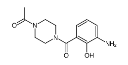 1-[4-(3-amino-2-hydroxybenzoyl)piperazin-1-yl]ethanone Structure