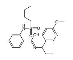 2-(butylsulfonylamino)-N-[1-(6-methoxypyridin-3-yl)propyl]benzamide结构式