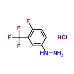4-FLUORO-3-(TRIFLUOROMETHYL)PHENYLHYDRAZINE HYDROCHLORIDE structure