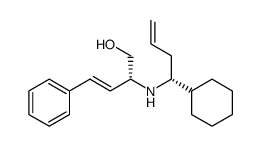 (2R,1'R)-2-(1-cyclohexylbut-3-enylamino)-4-phenylbut-3-en-1-ol结构式