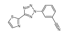 3-[5-(1,3-thiazol-2-yl)tetrazol-2-yl]benzonitrile Structure