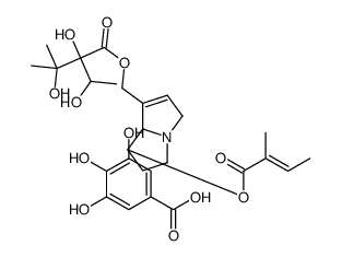 [7-[(E)-2-methylbut-2-enoyl]oxy-5,6,7,8-tetrahydro-3H-pyrrolizin-1-yl]methyl 2,3-dihydroxy-2-(1-hydroxyethyl)-3-methylbutanoate,3,4,5-trihydroxybenzoic acid Structure