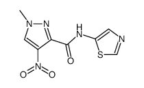 1H-Pyrazole-3-carboxamide,1-methyl-4-nitro-N-5-thiazolyl-(9CI) Structure