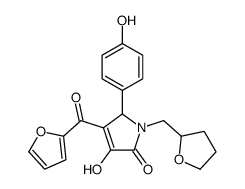 3-(furan-2-carbonyl)-4-hydroxy-2-(4-hydroxyphenyl)-1-(oxolan-2-ylmethyl)-2H-pyrrol-5-one Structure