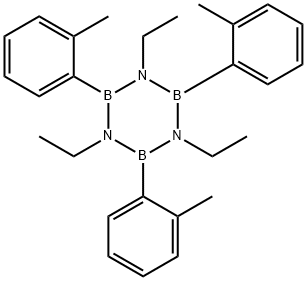 1,3,5-Triethyl-2,4,6-tris(2-methylphenyl)borazine structure