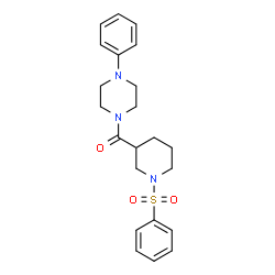 (4-phenylpiperazin-1-yl)[1-(phenylsulfonyl)piperidin-3-yl]methanone结构式