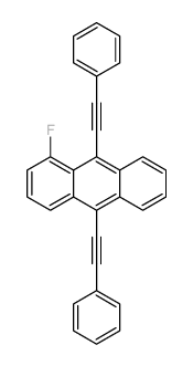 Anthracene, 1-fluoro-9,10-bis(2-phenylethynyl)-结构式