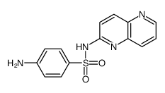4-amino-N-(1,5-naphthyridin-2-yl)benzenesulfonamide结构式