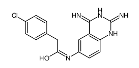2-(4-chlorophenyl)-N-(2,4-diaminoquinazolin-6-yl)acetamide Structure