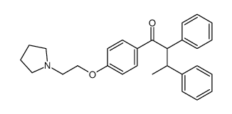 2,3-Diphenyl-1-[4-[2-(1-pyrrolidinyl)ethoxy]phenyl]-1-butanone Structure