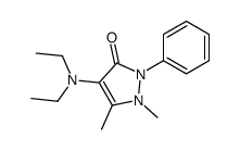 4-(diethylamino)-1,5-dimethyl-2-phenylpyrazol-3-one结构式