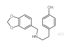 4-[2-(benzo[1,3]dioxol-5-ylmethylamino)ethyl]phenol结构式