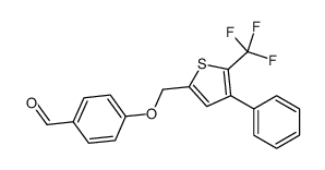 4-[[4-phenyl-5-(trifluoromethyl)thiophen-2-yl]methoxy]benzaldehyde Structure
