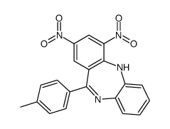 6-(4-methylphenyl)-8,10-dinitro-11H-benzo[b][1,4]benzodiazepine结构式