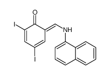 2,4-diiodo-6-[(naphthalen-1-ylamino)methylidene]cyclohexa-2,4-dien-1-one Structure