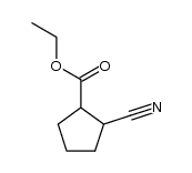 2-cyano-cyclopentanecarboxylic acid ethyl ester Structure