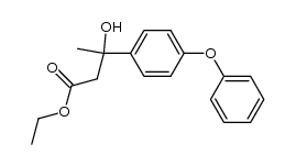 3-p-phenoxyphenyl-3-hydroxy-butyric acid ethyl ester Structure