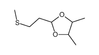 4,5-dimethyl-2-(2-methylsulfanylethyl)-1,3-dioxolane Structure